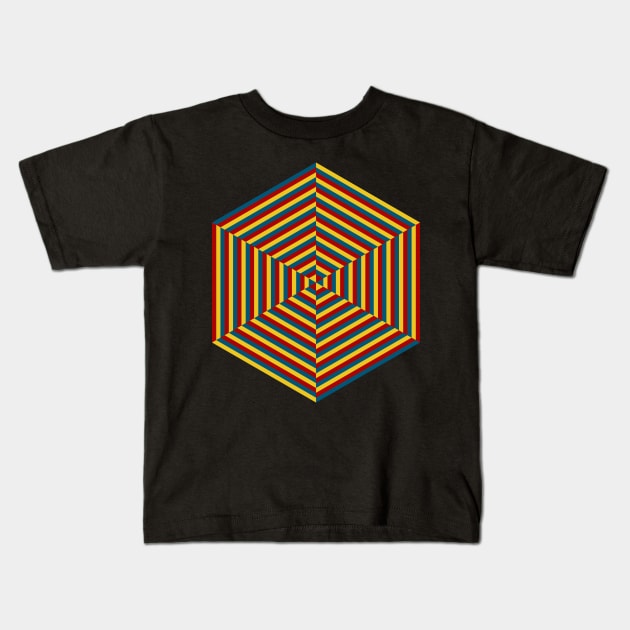 Split Primary Hex Kids T-Shirt by n23tees